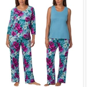 Carole Hochman Midnight Women's 3-Piece Cotton PJ Set, New